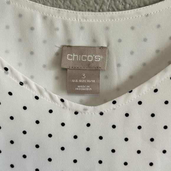 Chico's Polka Dot Cami Size 3 (XL/16) EUC - Picture 2 of 6